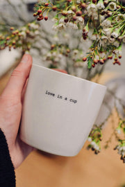 Krus Hvit «Love in a cup»